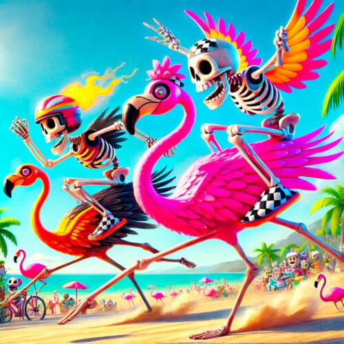 Course de Flamants Roses