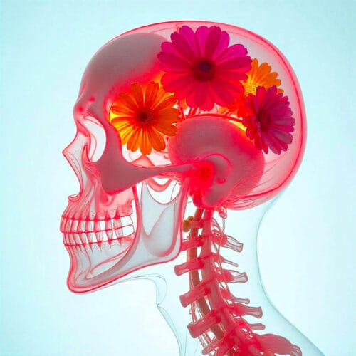 Fleurs dans le Crâne