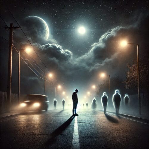 Solitude sous la pleine lune