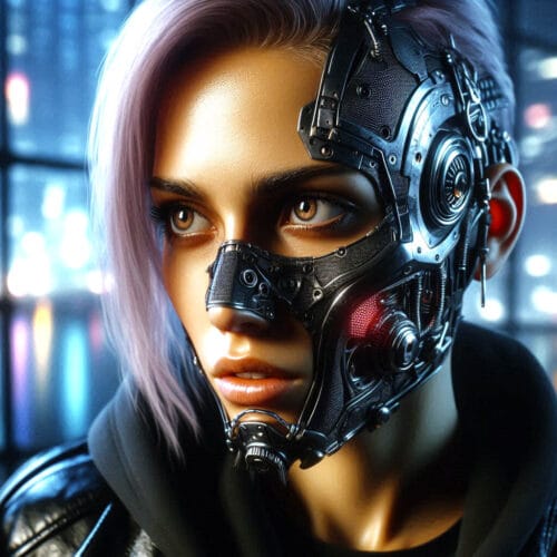 Femme Cyborg Futuriste