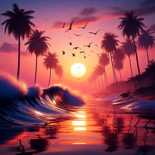 Coucher de Soleil Tropical