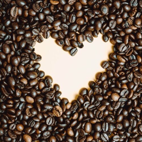 Cœur de grains de café