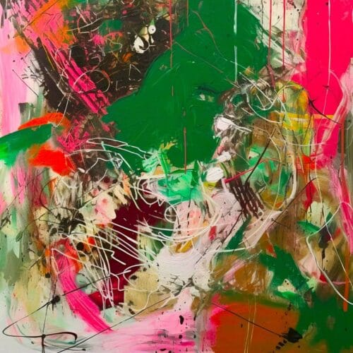 Peinture abstraite colorée
