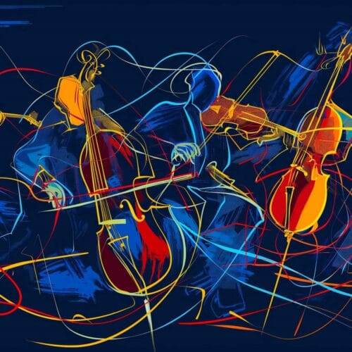 Quatuor à cordes abstrait