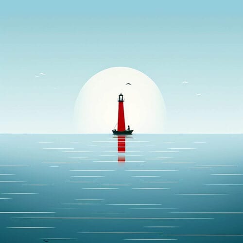 Phare Solitaire au Crépuscule