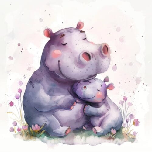 Hippopotame câlin
