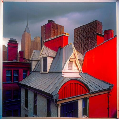 Toits rouges et moderne
