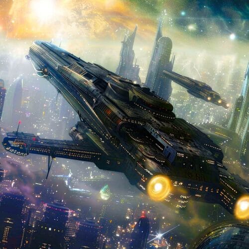 Vaisseau spatial en orbite urbaine