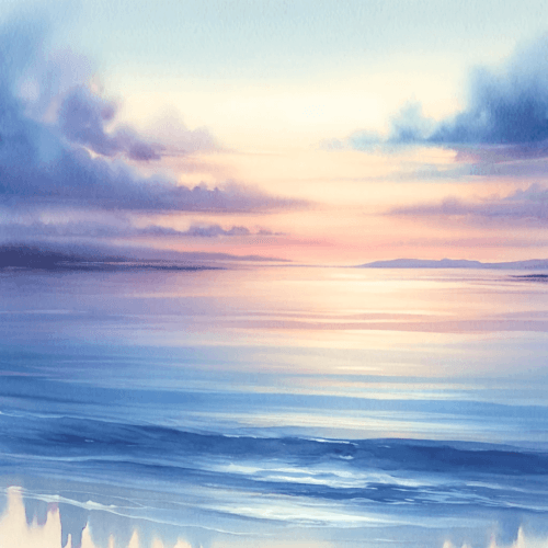 Horizon marin paisible