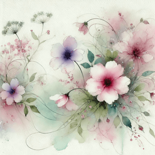 Bouquet de fleurs pastelles