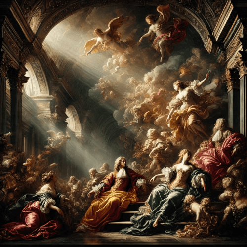 Fresque baroque céleste