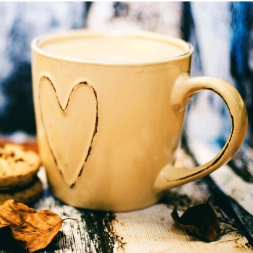 Tasse de café avec cœur