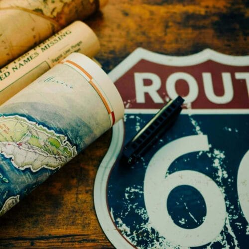 Carte et Signalisation de la Route 66