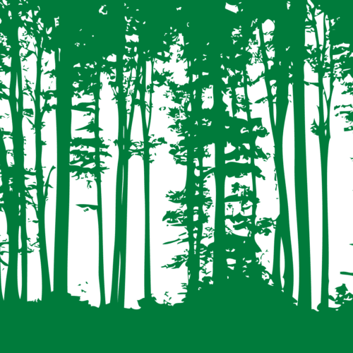 Silhouette de forêt en ombre chinoise