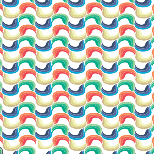 Motif fluide avec vagues stylisées