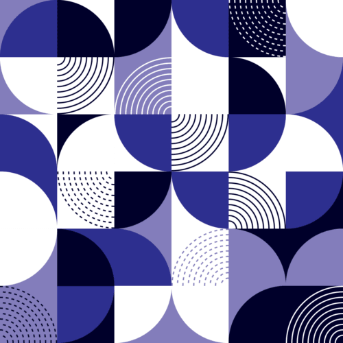 Motif géométrique avec demi-cercles et lignes concentriques
