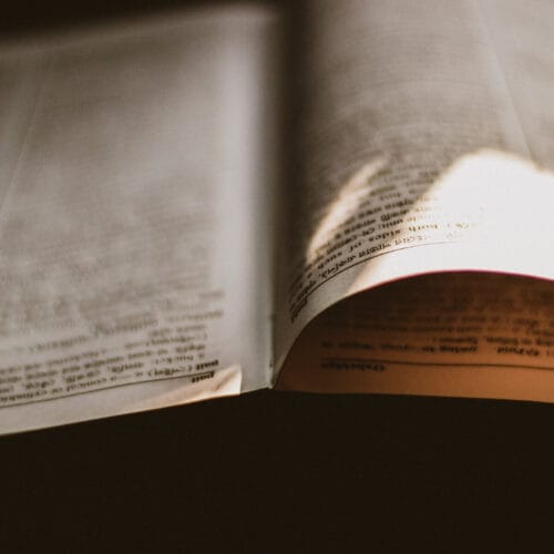 Pages de livre sous une lumière douce