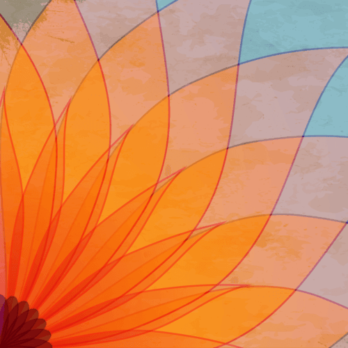 Fleur abstraite en pétales superposés