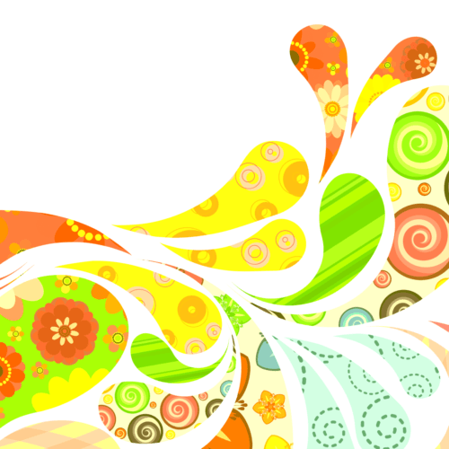 Motif floral psychédélique