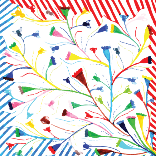 Motif Botanique Abstrait