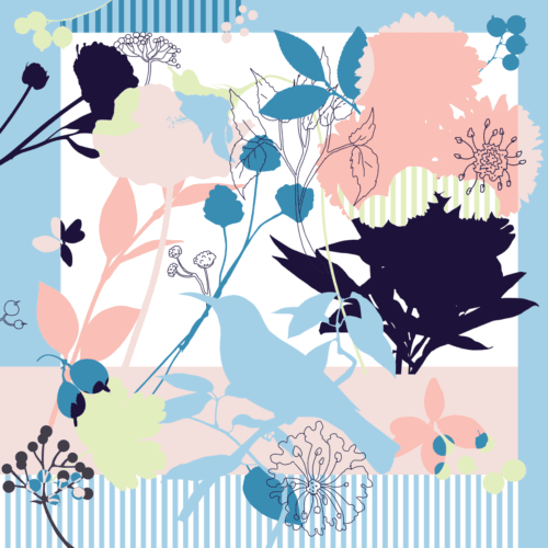 Oiseau et Fleurs
